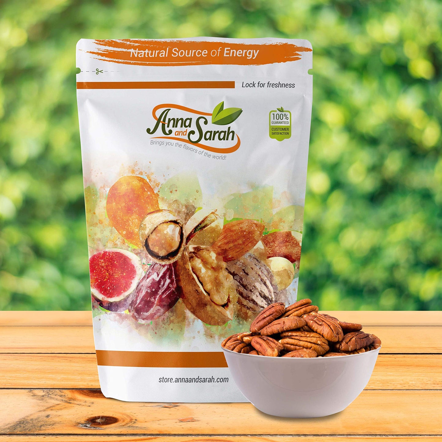 Anna And Sarah Shelled Pecans In Resealable Bag, 2 Lbs