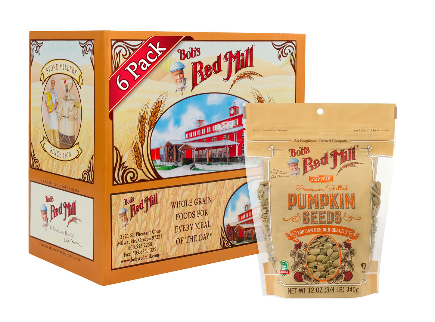 Bobs Red Mill Pumpkin Seeds, 12 Ounce (Pack of 6)