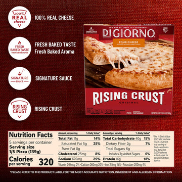 Digiorno Frozen Pizza, Rising Crust Four Cheese Pizza 24.6 oz