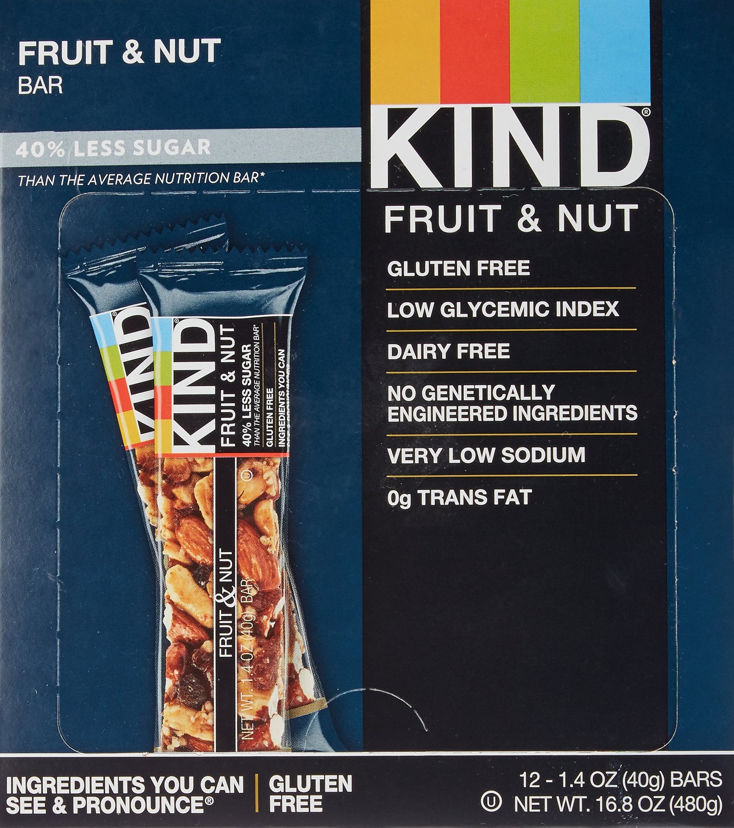 Kind Bar, Fruit & Nut Delight, 1.40-Ounce (Pack of 12)