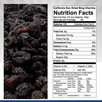 Traina Home Grown California Sun Dried Natural Pitted Cherries - Healthy, Natural, No Added Sugar, Non Gmo, Gluten Free, Kosher Certified, Vegan, Dark Red, Value Size (5 Lbs)