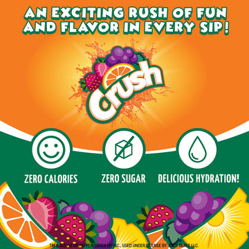 Crush Crush, Variety Pack, Liquid Water Enhancer – New, Better Taste (4 Bottles, Makes 96 Flavored Water Drinks) 1.62 Fl Oz (Pack Of 1)