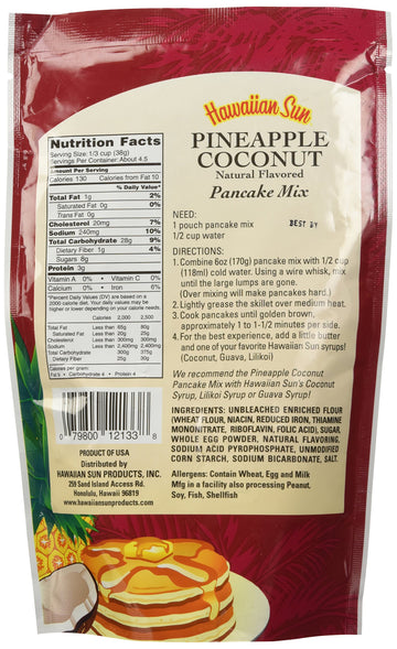 Hawaiian Pineapple Coconut Pancake Mix From Hawaii By Hawaiian Sun