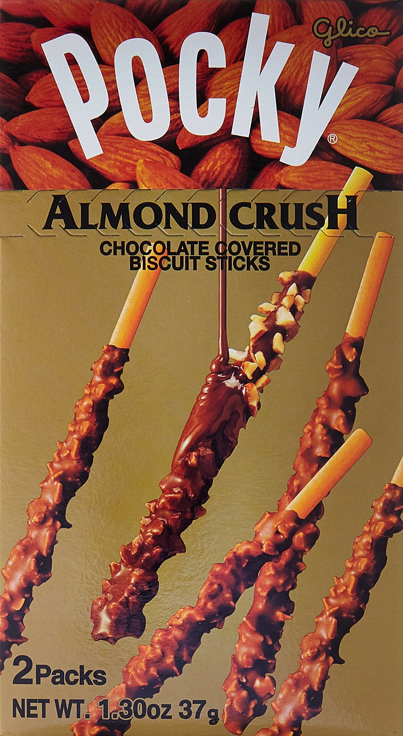Pocky Chocolate Almond Crush Biscuit By Glico From Japan 12 Sticks