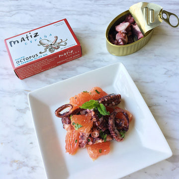 Matiz Pulpo Wild-Caught Pulpo Spanish Octopus In Olive Oil 4.0 Oz, (12 Pack)