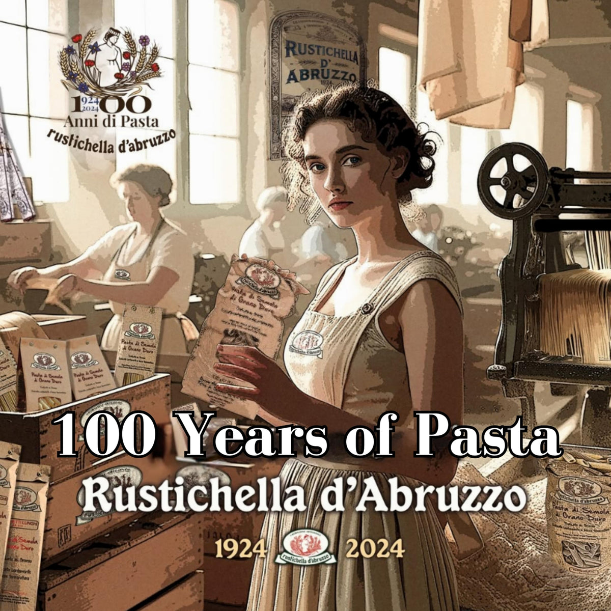 Rustichella D Abruzzo Stelline Durum Wheat in Brown Paper Bag, 1.1 Pound