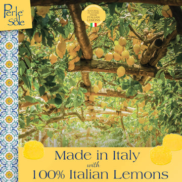 Perle Di Sole Lemon Jelly Candy - Italian Jelly Candy Individually Wrapped - Soft Lemon Candy From Italy Amalfi (7.05Oz. Bag)
