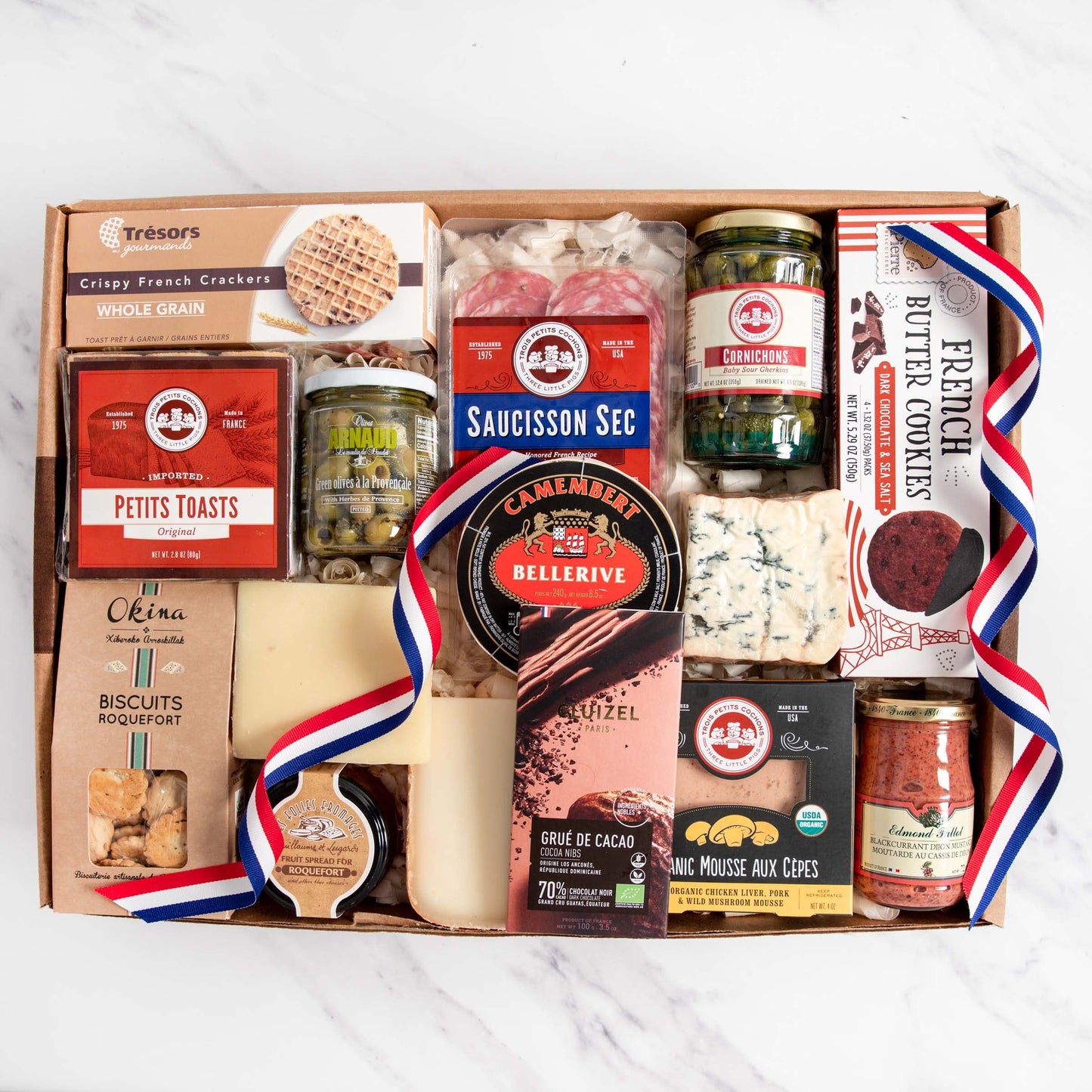 Igourmet French Gourmet Premier Gift Basket - A French Cuisine LoverS Dream Gift Box Featuring French Cheeses Meats And Delicacies.