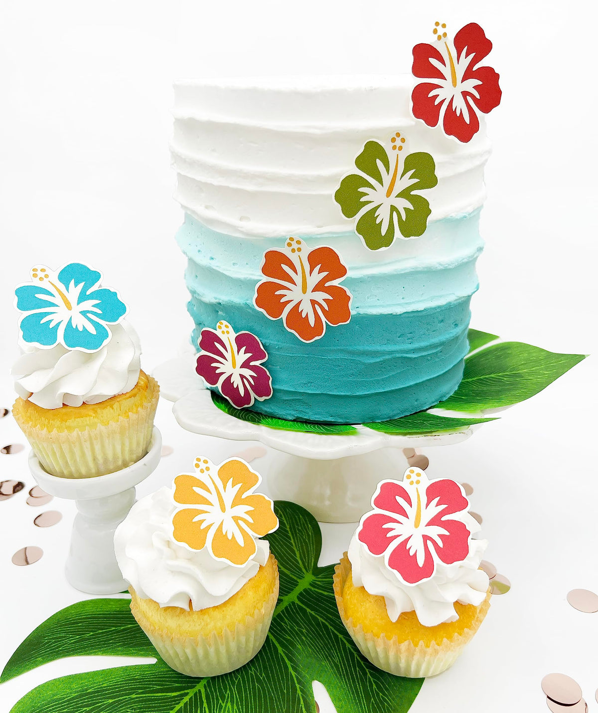 Sugar Robot - Edible Hawaiian Hibiscus Flowers - Small Size - Edible Flowers Cake Decorations - Top-Grade Crafted - Made In The Usa Cake -Set Of 20 (Hibiscus Flowers)