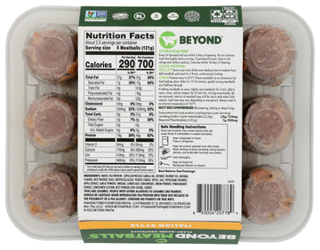 Beyond Meat Beyond Meatballs Italian Style Plant-Based Meatballs, 10 Ounce