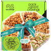 Thank You Nuts Gift Basket With Thank You Ribbon + Greeting Card (7 Assortments) Gourmet Food Platter, Appreciation Care Package