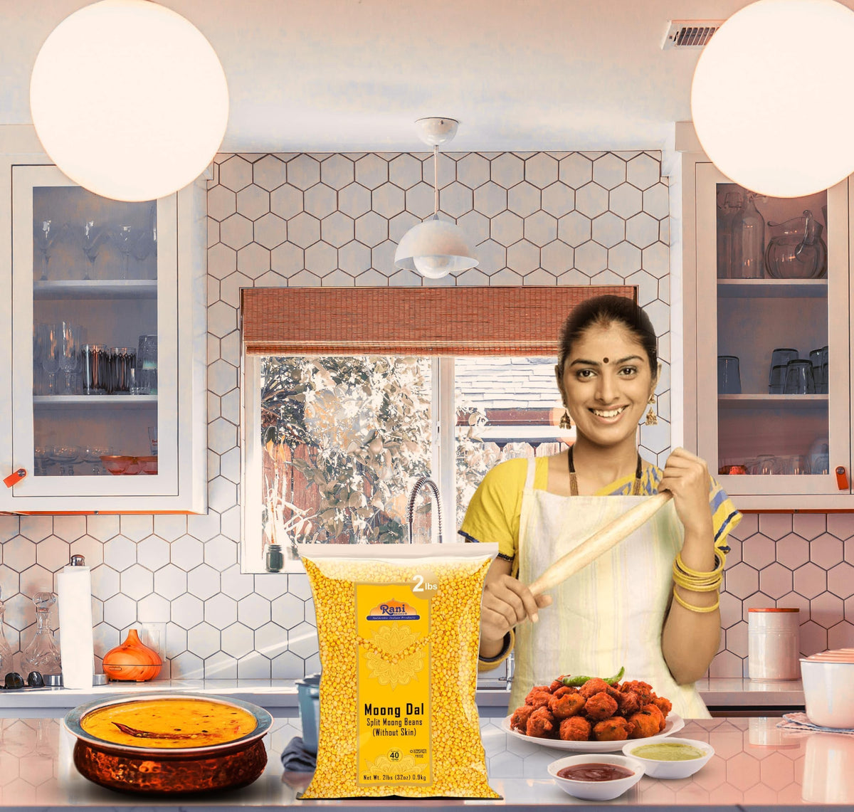 Rani Moong Dal (Split Mung Beans Without Skin) Lentils Indian 32oz (2lbs) 908g ~ All Natural | Gluten Friendly | Non-GMO | Vegan