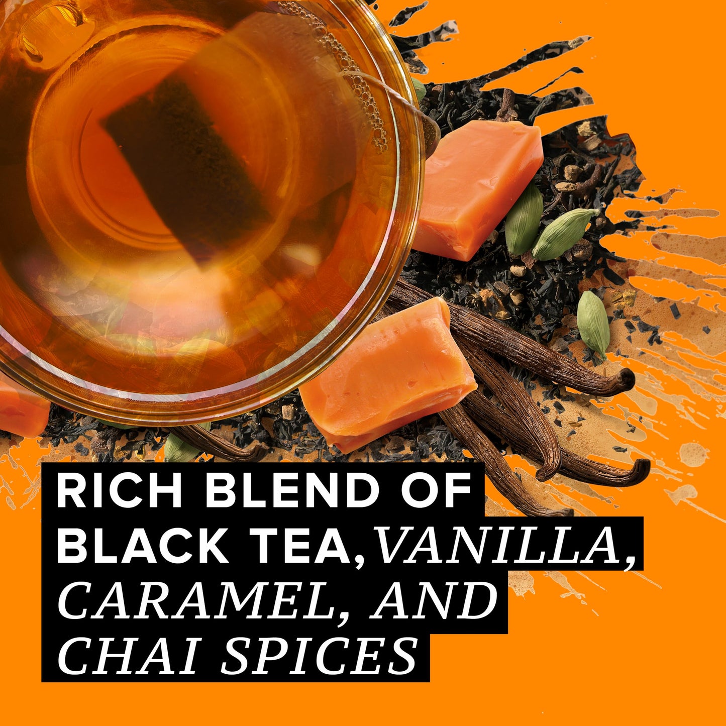 TAZO Chai Tea Bags, Vanilla Caramel, 120 Total Bags, Caffeinated, Pack of 6, Model 68769689