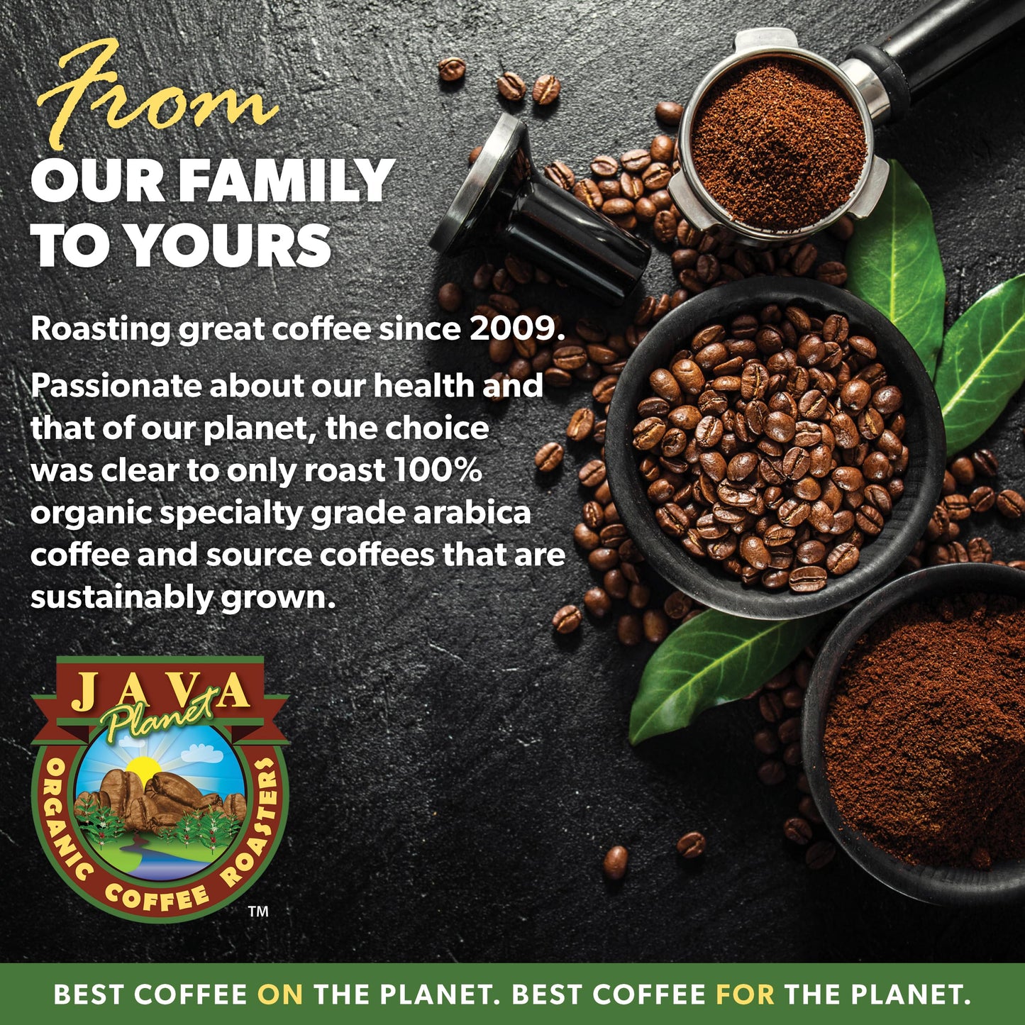 Java Planet Organic, Sumatra Single Origin Dark Roast, Smooth Full Flavored Organic Coffee Beans, Low Acid, Whole Bean Coffee 5L