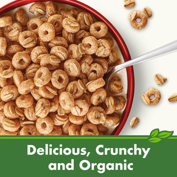 Cascadian Farm Organic Cinnamon Oat Clusters Breakfast Cereal, Made With Whole Grain, Non-GMO, 15 oz