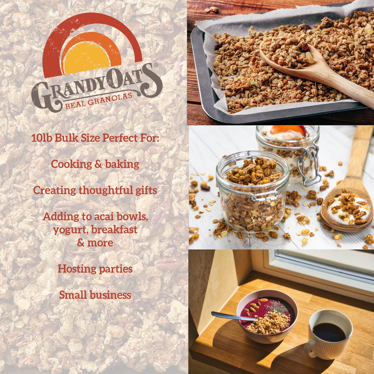 Grandy Oats - Granola Classic - Case of 10 - LB(D0102HX2TDG.)