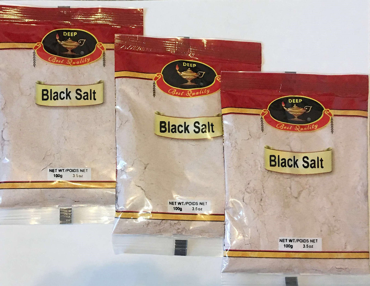 DEEP BLACK SALT 3.5 Oz. (100g) - Pack of 3