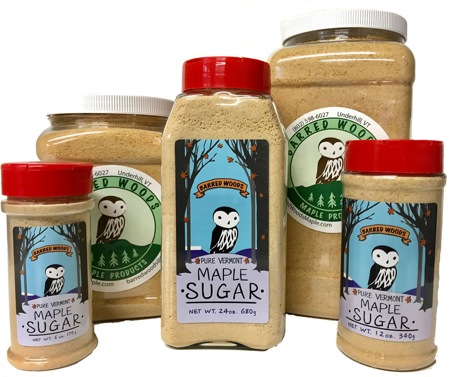 Organic Pure Vermont Maple Sugar - 12 Oz Jar - Barred Woods Maple