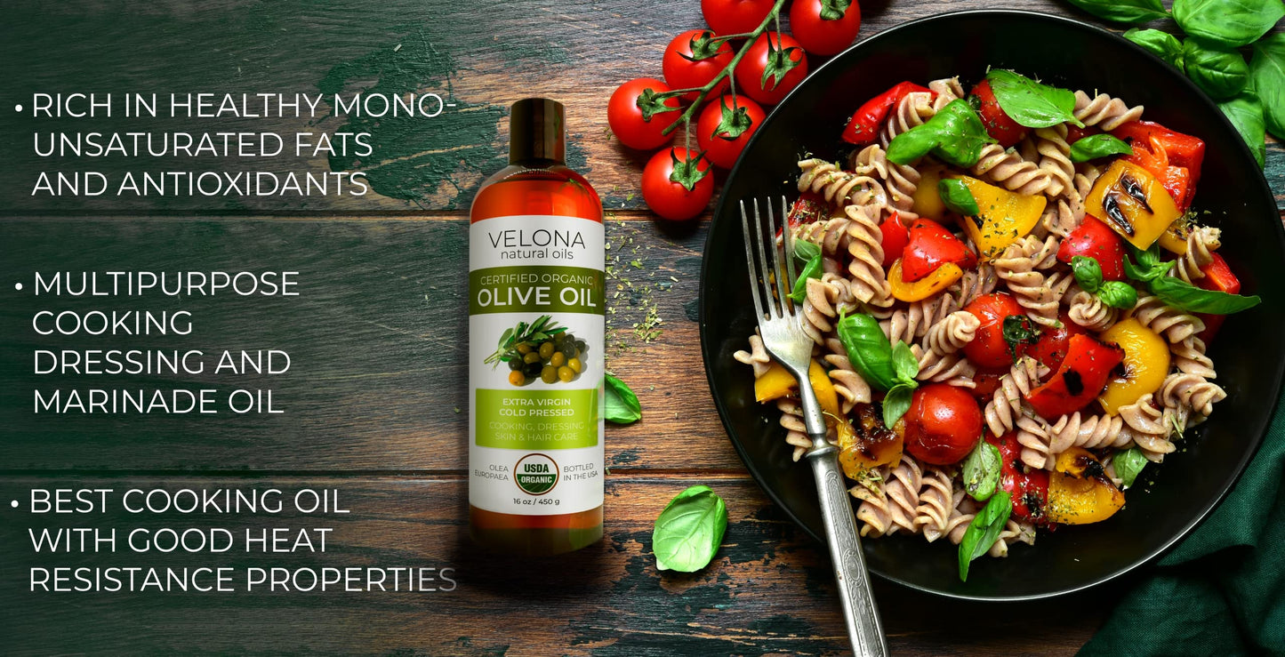 Olive Oil Extra Virgin Organic Unrefined Cold Pressed Velona (64Oz)
