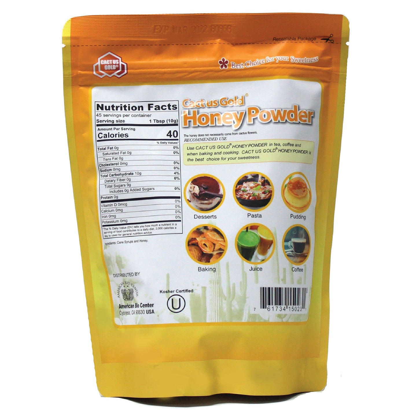 Cactus Gold Honey Powder, 16 Ounce Unit