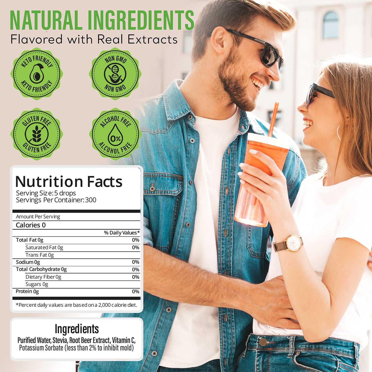 Stevia Select Stevia Liquid Drops - Zero Calorie Sweetener - 2 Oz (2 Pack)