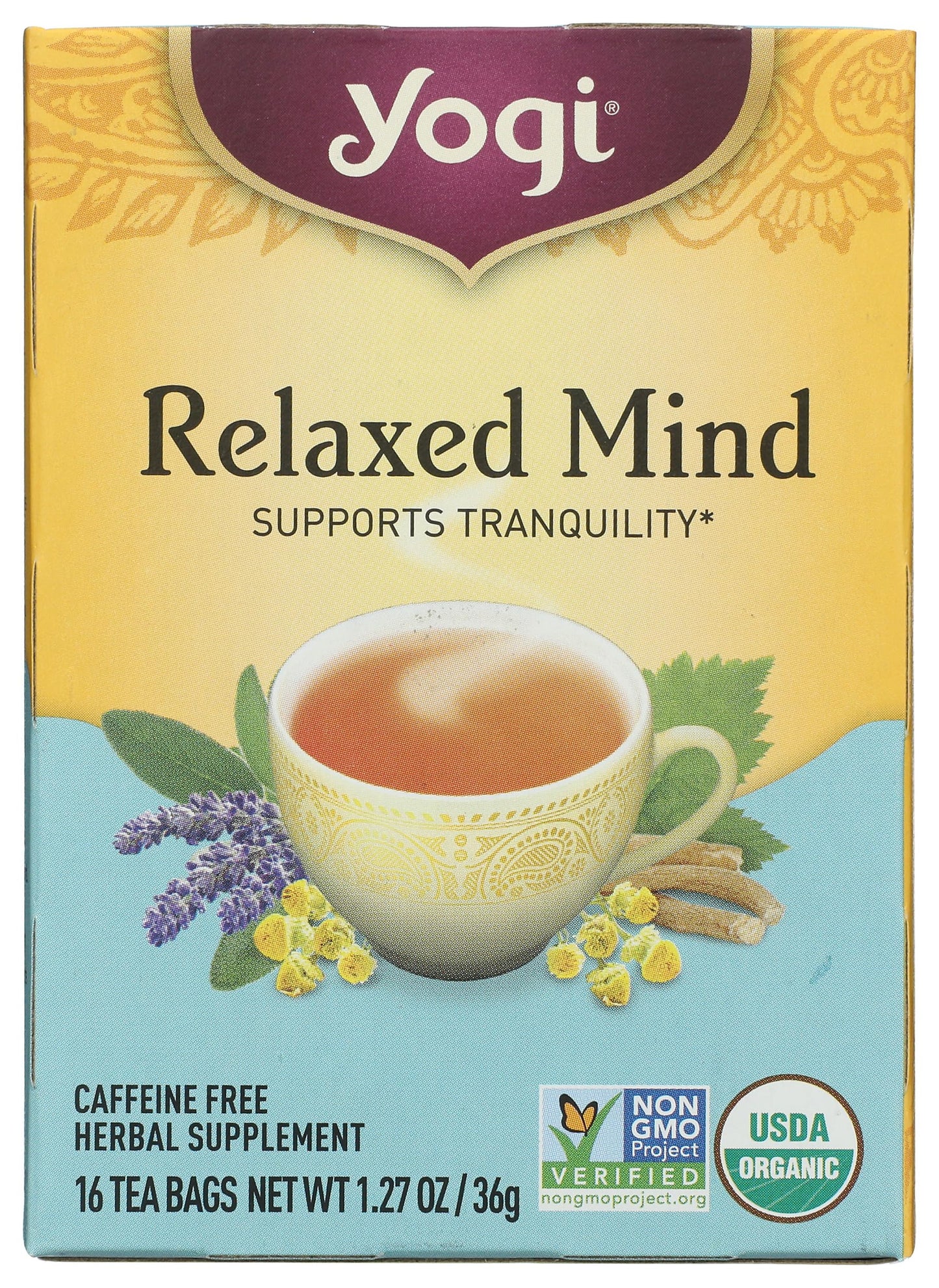 Yogi Tea, Relaxed Mind, 16 Count, Packaging May Vary
