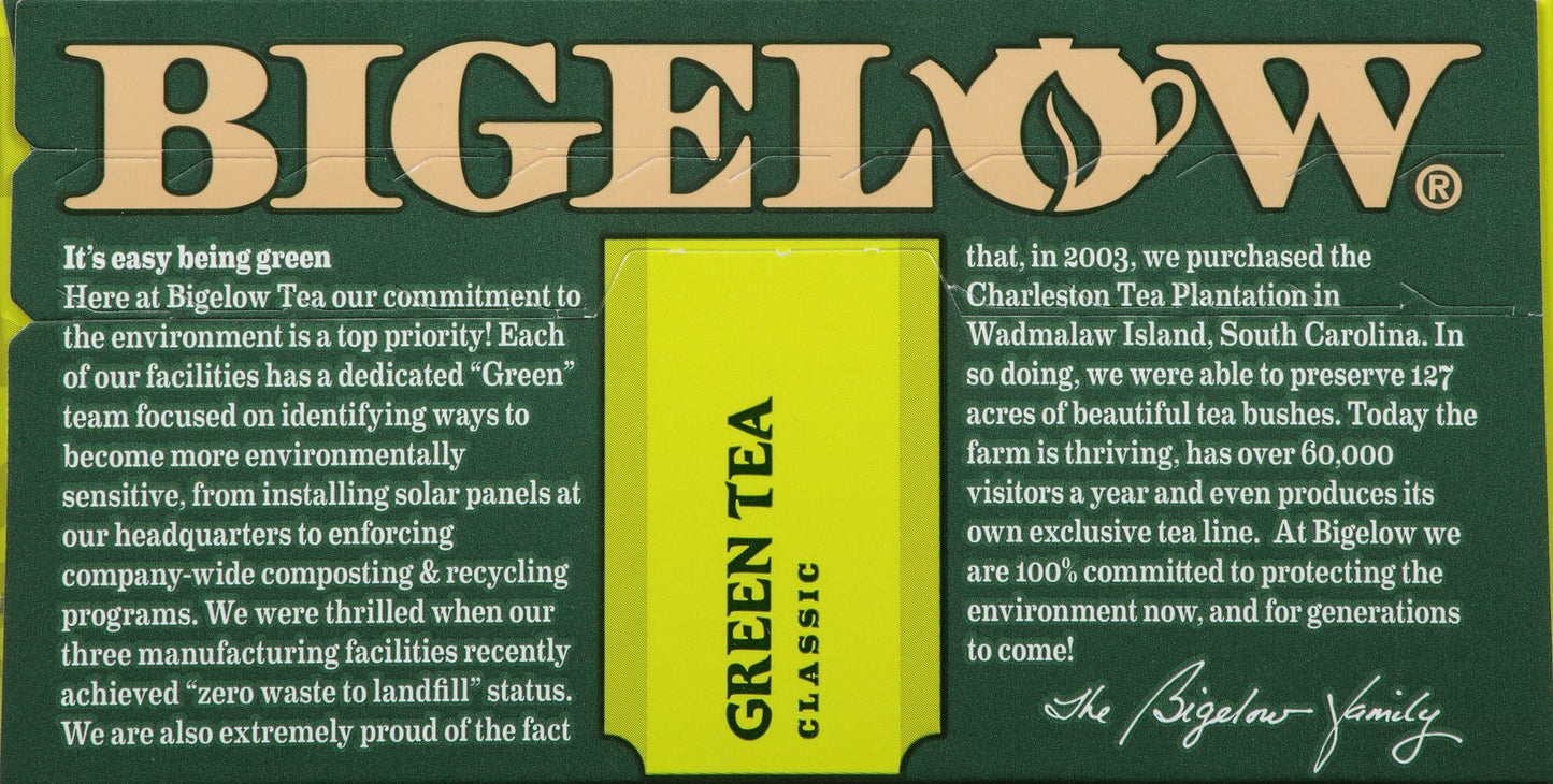Bigelow, Classic Green Tea Bags (Caffeinated), 40 Count