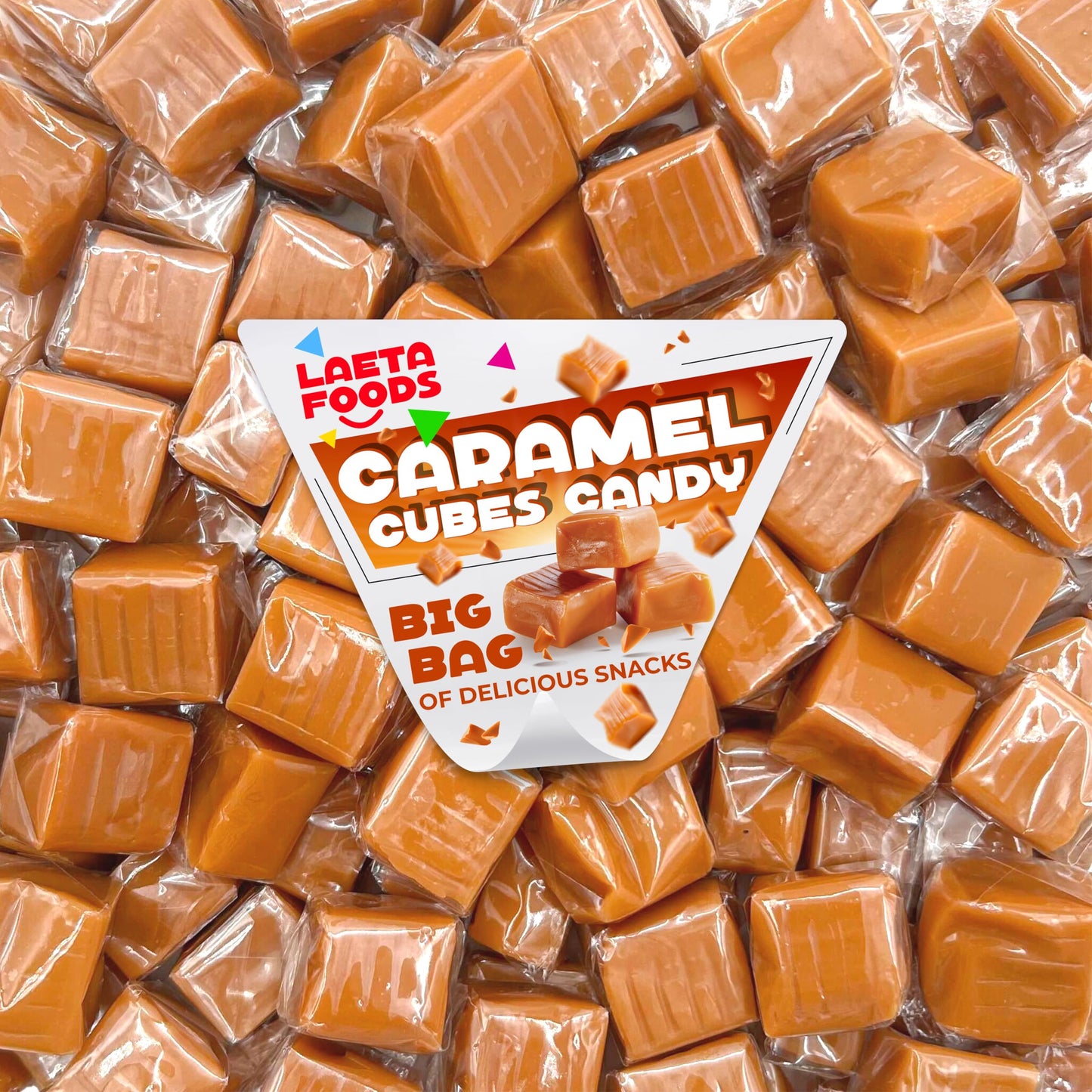 Kraft Caramel Cubes Candy Individually Wrapped Classic Chews (2 Pound Bag - Approx. 130 Count)