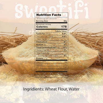 Sweetifi Bulk Kataifi Shredded Fillo Dough, Dried Chopped Kataifi For Dubai Chocolate, Authentic Kataifi Pastry For Desserts And