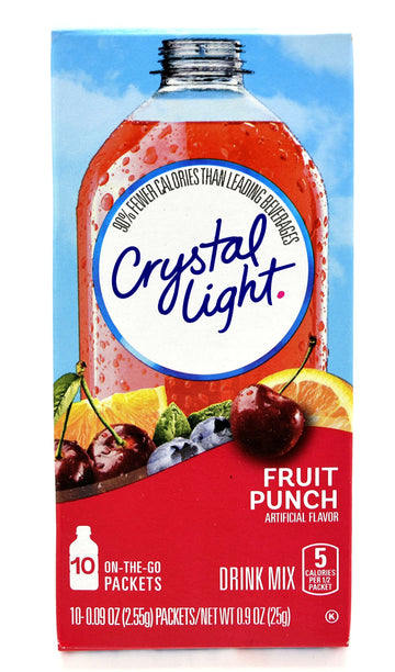 Crystal Light Fruit Punch Drink Mix, 0.9 Ounce (Pack Of 6)