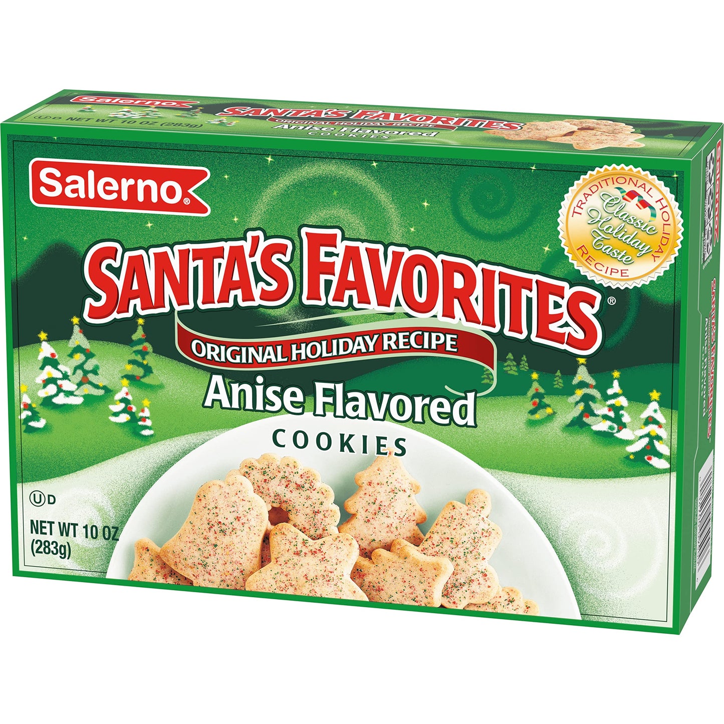 Salerno Santas Favorites Holiday Original Recipe Anise Cookies, 10 Oz