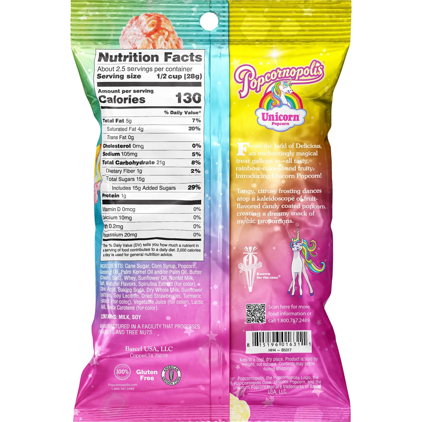 Popcornopolis Unicorn 12 ct, 2.65 oz (Pack of 1)