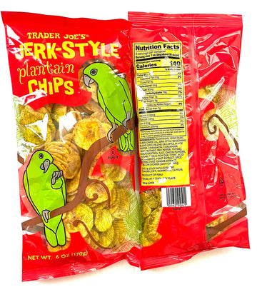 Trader Joe's Jerk-Style Plantain Chips - 6oz (2 Pack) - Crunchy Snack with Bold Flavor