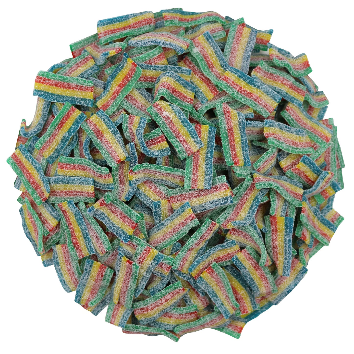 Variety Color Sour Gummy Belts (Mini Rainbow Bites, 1 Lb)