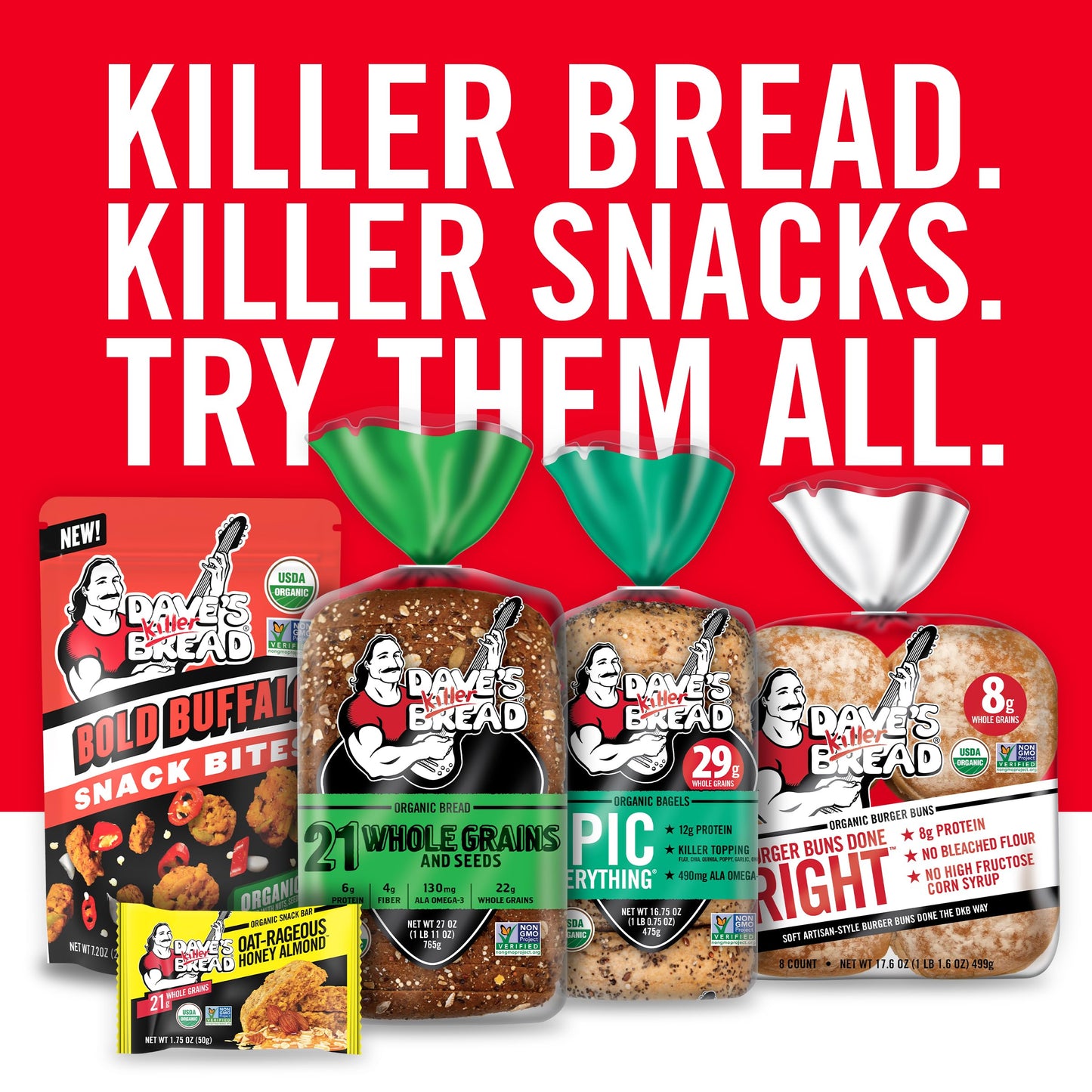 Daves Killer Bread White Bread Done Right Thin-Sliced, Organic White Bread, 20.5 oz Loaf