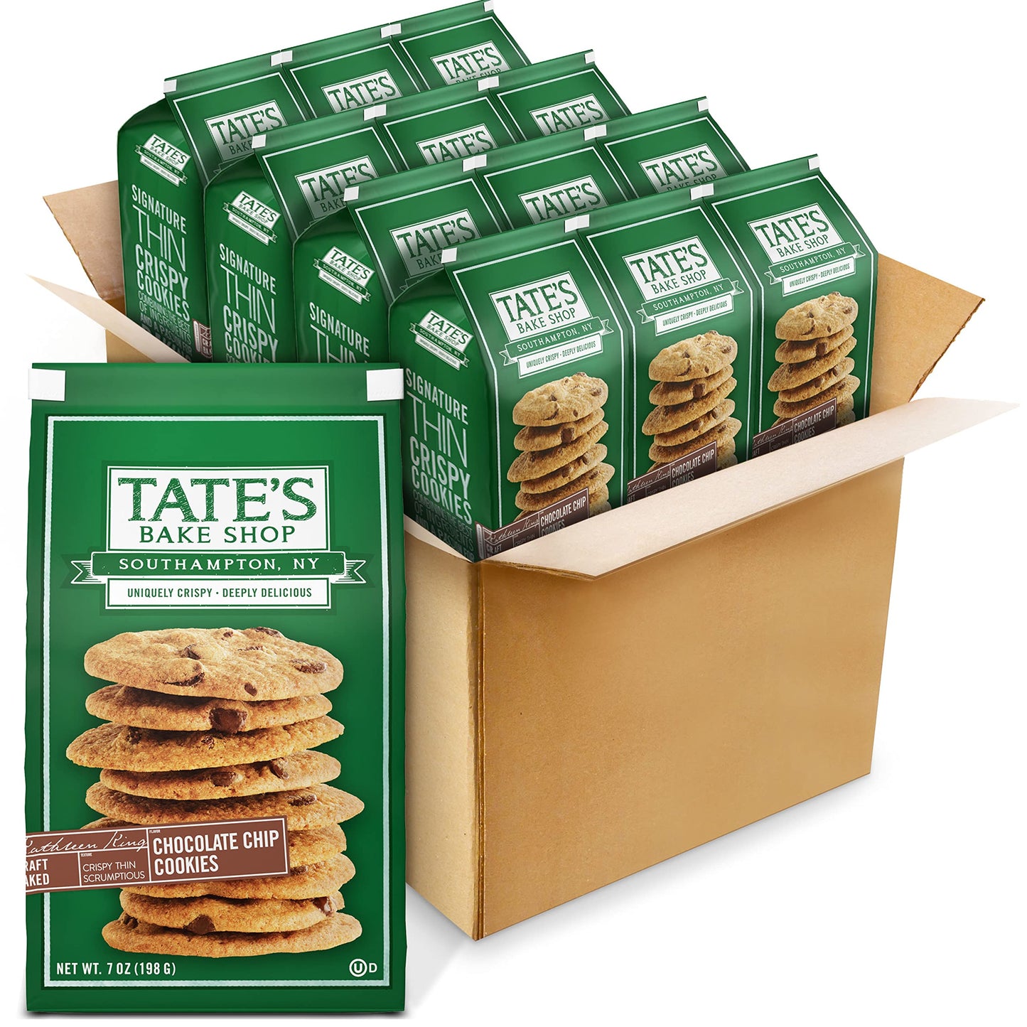 Tates Bake Shop Thin & Crispy Cookies, Butter Crunch, 7 Ounce, 12 count