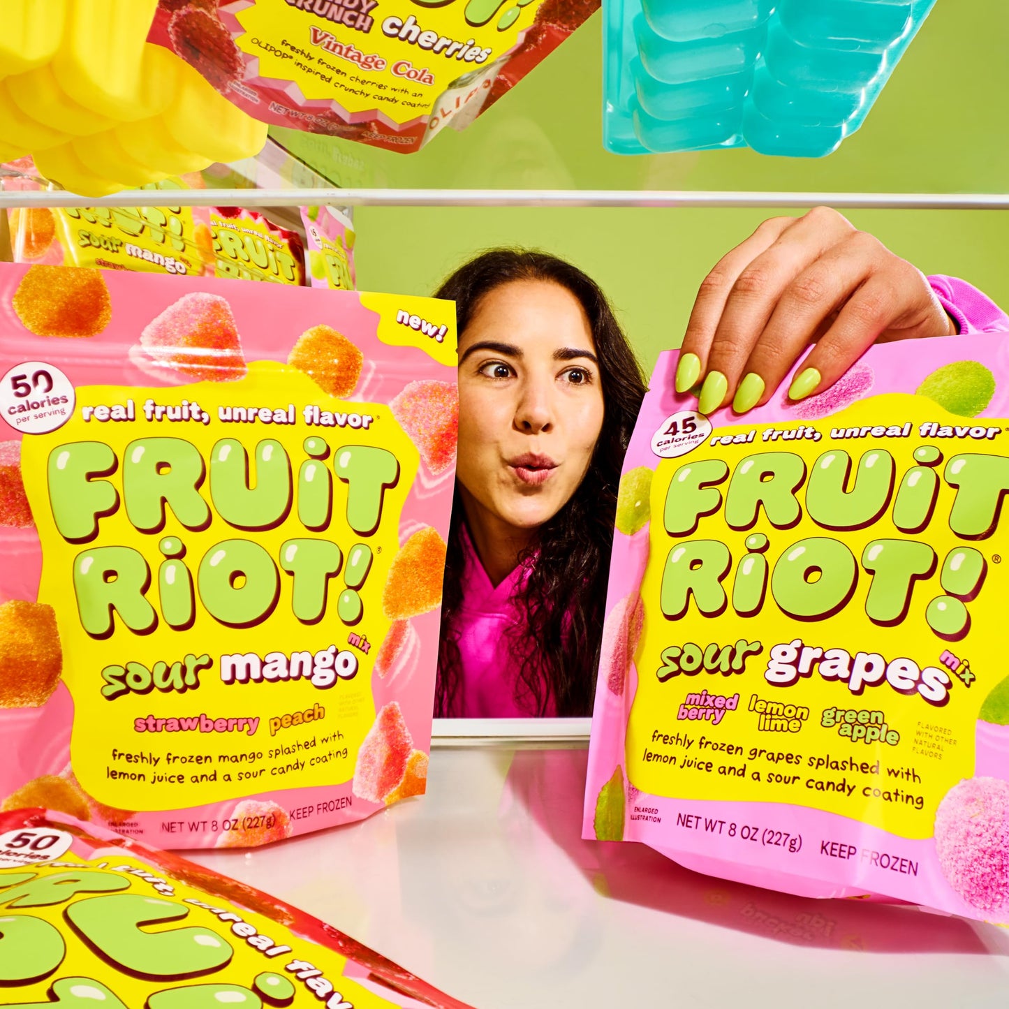 Fruit Riot Sour Candy Grapes Mix, Made with Real Fruit, 8oz, Gluten-Free
