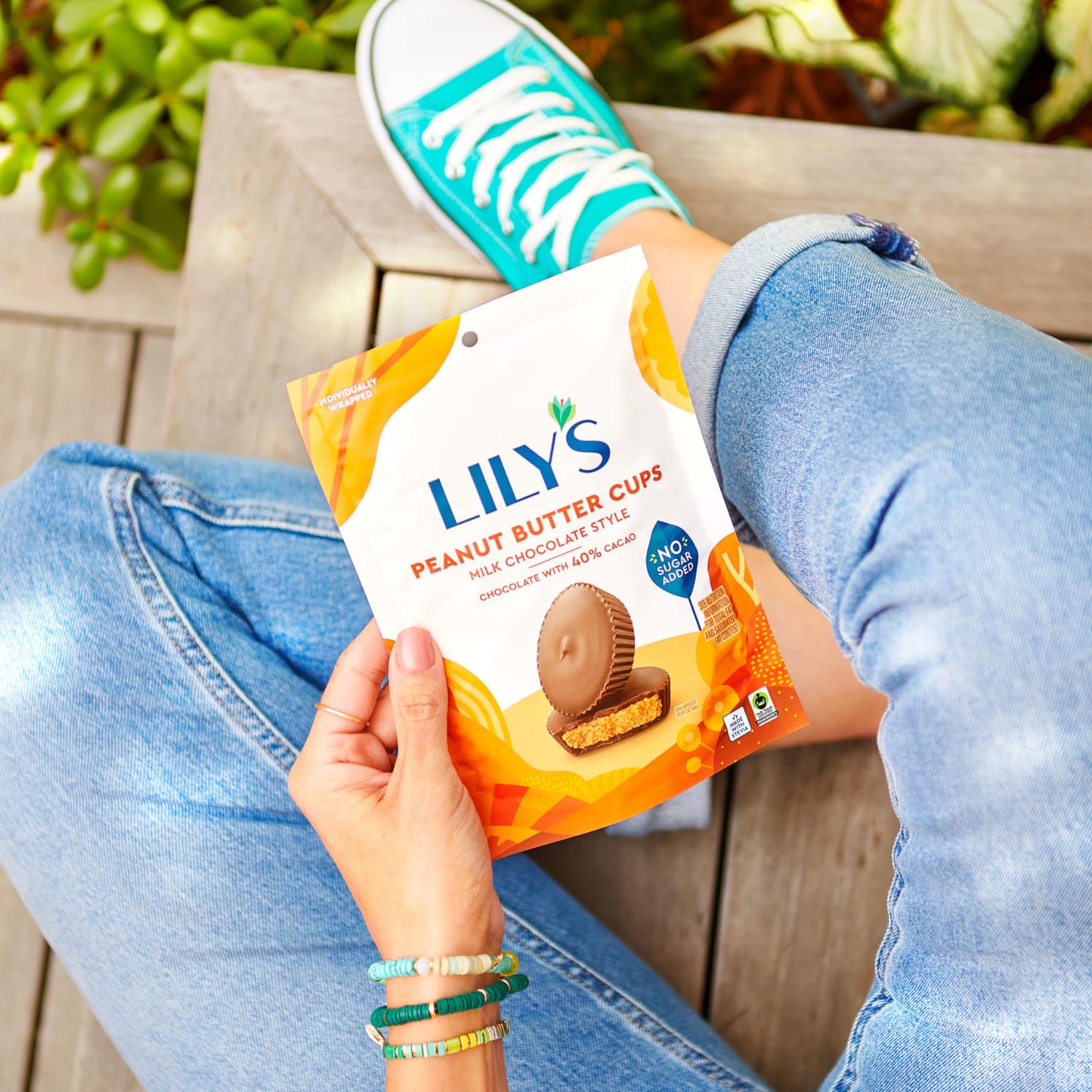 Lilys Sweets Milk Chocolate Style Peanut Butter Cups 3.2 Ounce Pouch