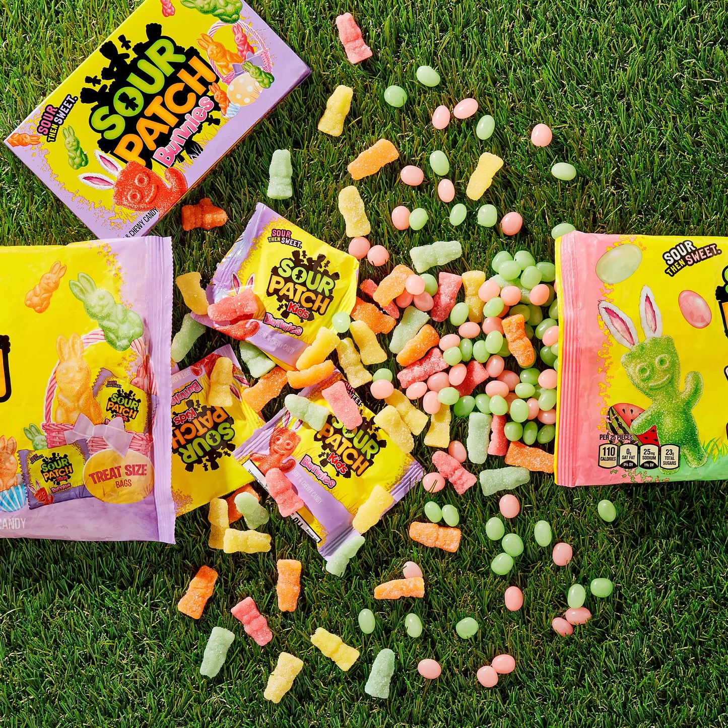 Sour Patch Kids Bunnies Soft & Chewy Easter Candy, 3.1 Oz