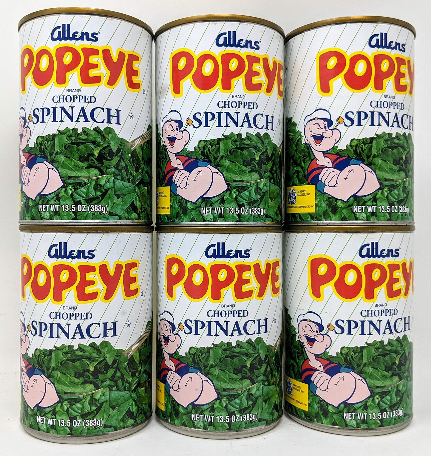 Allens Popeye Chopped Spinach -13.5 Oz Cans (Pack of 6)