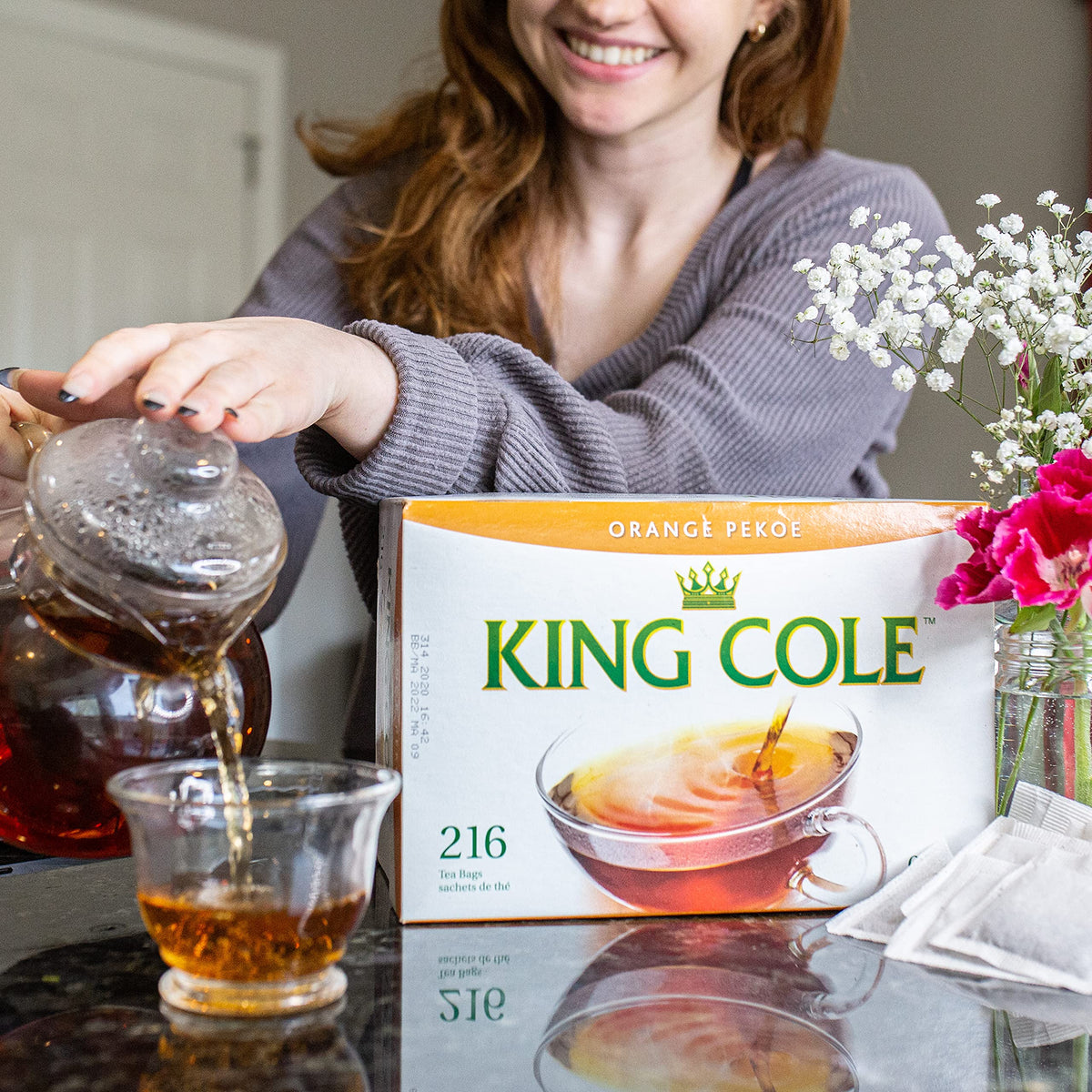 King Cole Orange Pekoe Tea Bags, 216 Count - Premium Quality Loose Leaf Tea for Perfect Brew