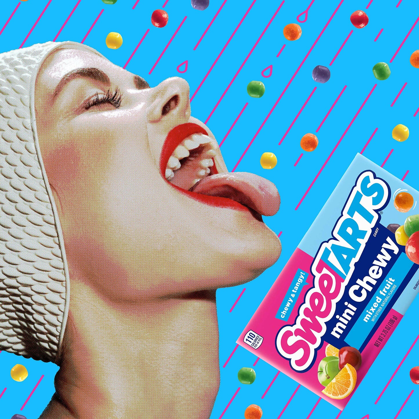 SweeTARTS Mini Chewy, Candy, Mixed Fruit, Theater Box, 3.75 oz, 12 count