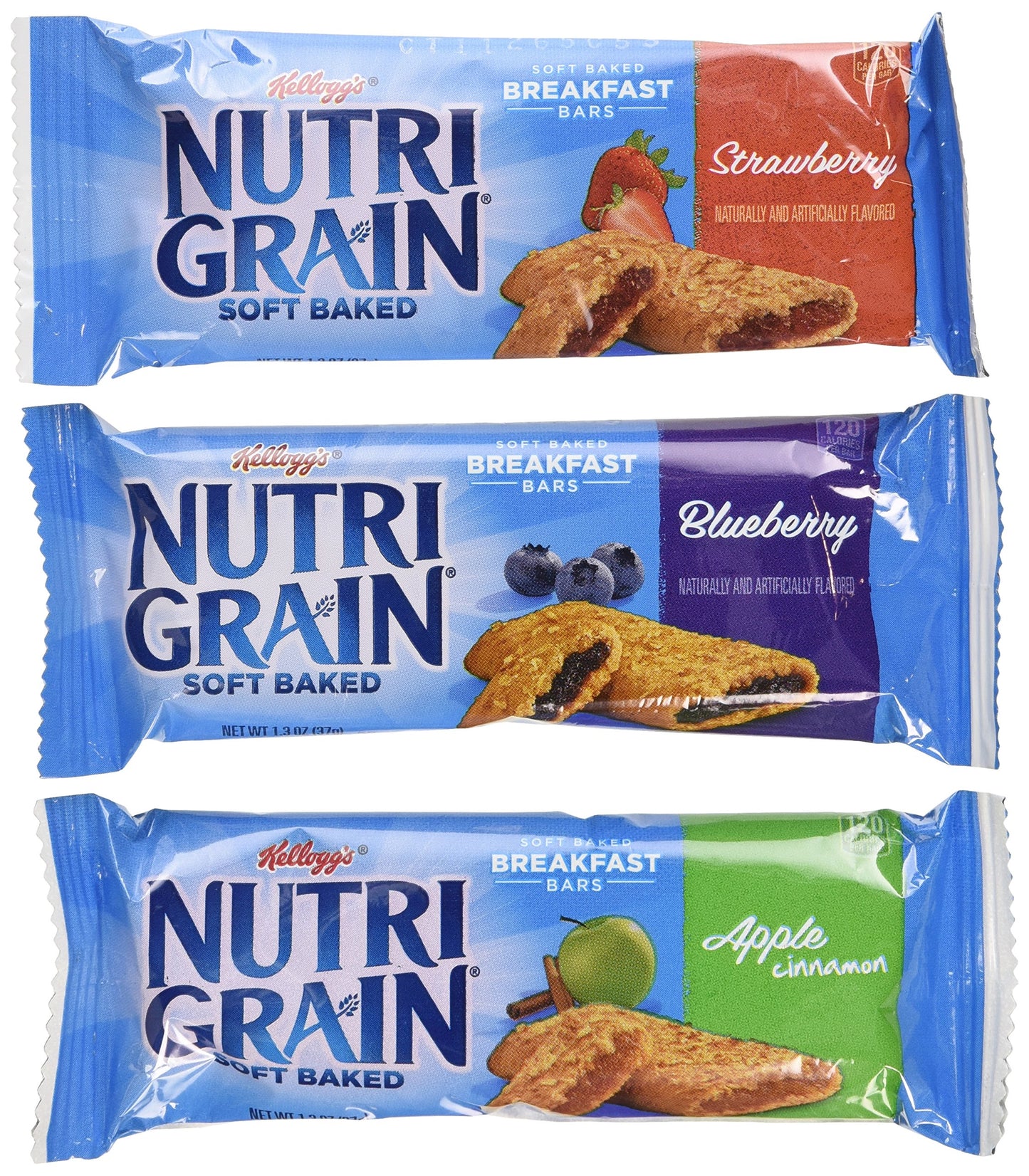 Nutri-Grain-Kelloggs Cereal Bars Variety Pack, 1.3 oz, 48-Count