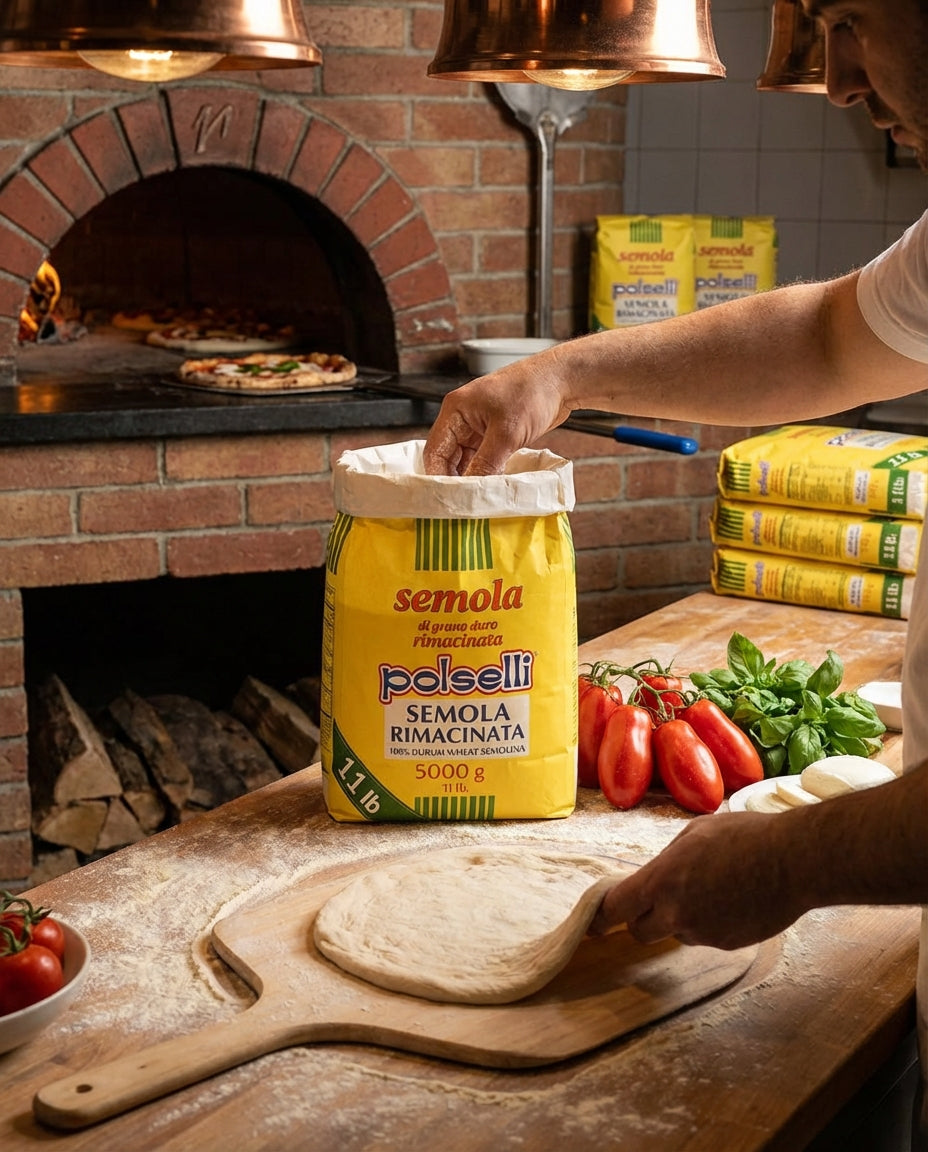 Polselli Semola Rimacinata Durum Wheat Flour – 5 kg (11 lb)