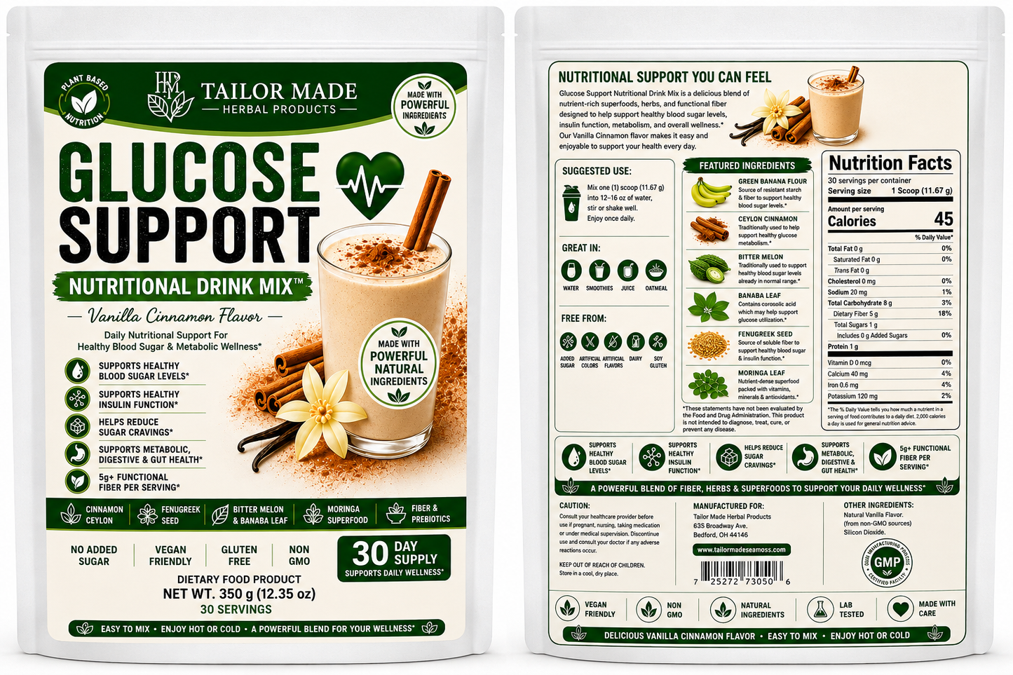 Glucose Support Nutritional Drink Mix
