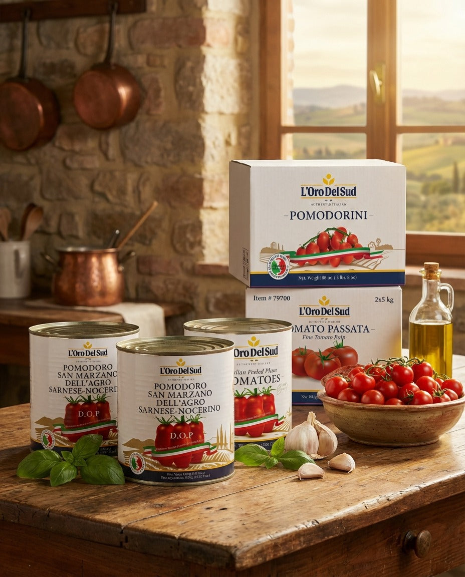 L'Oro Del Sud, D.O.P San Marzano Tomatoes of Agro Sarnese-Nocerino Area, 2550g (89.9 oz)