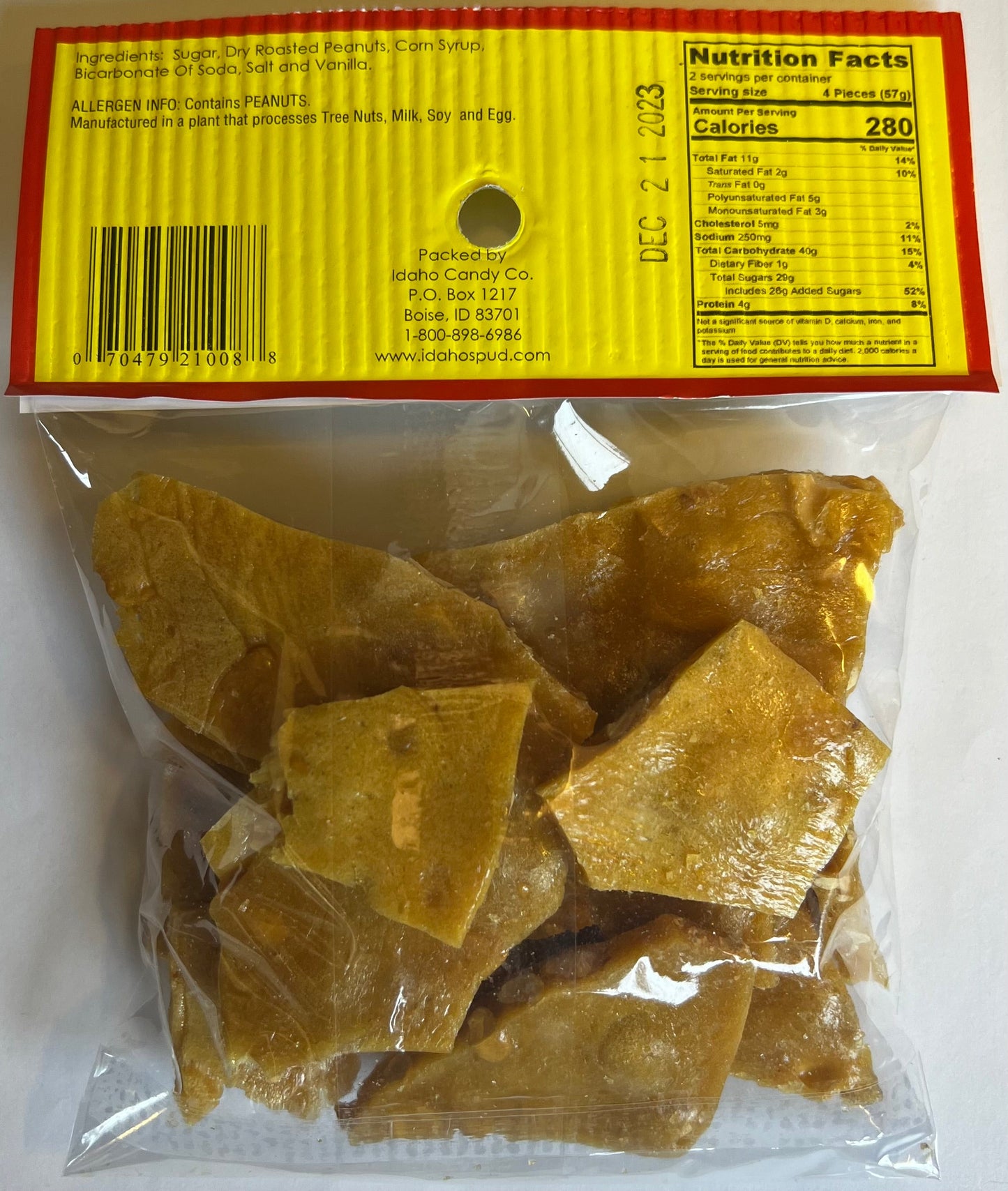 Peanut Brittle - Bag - 4oz