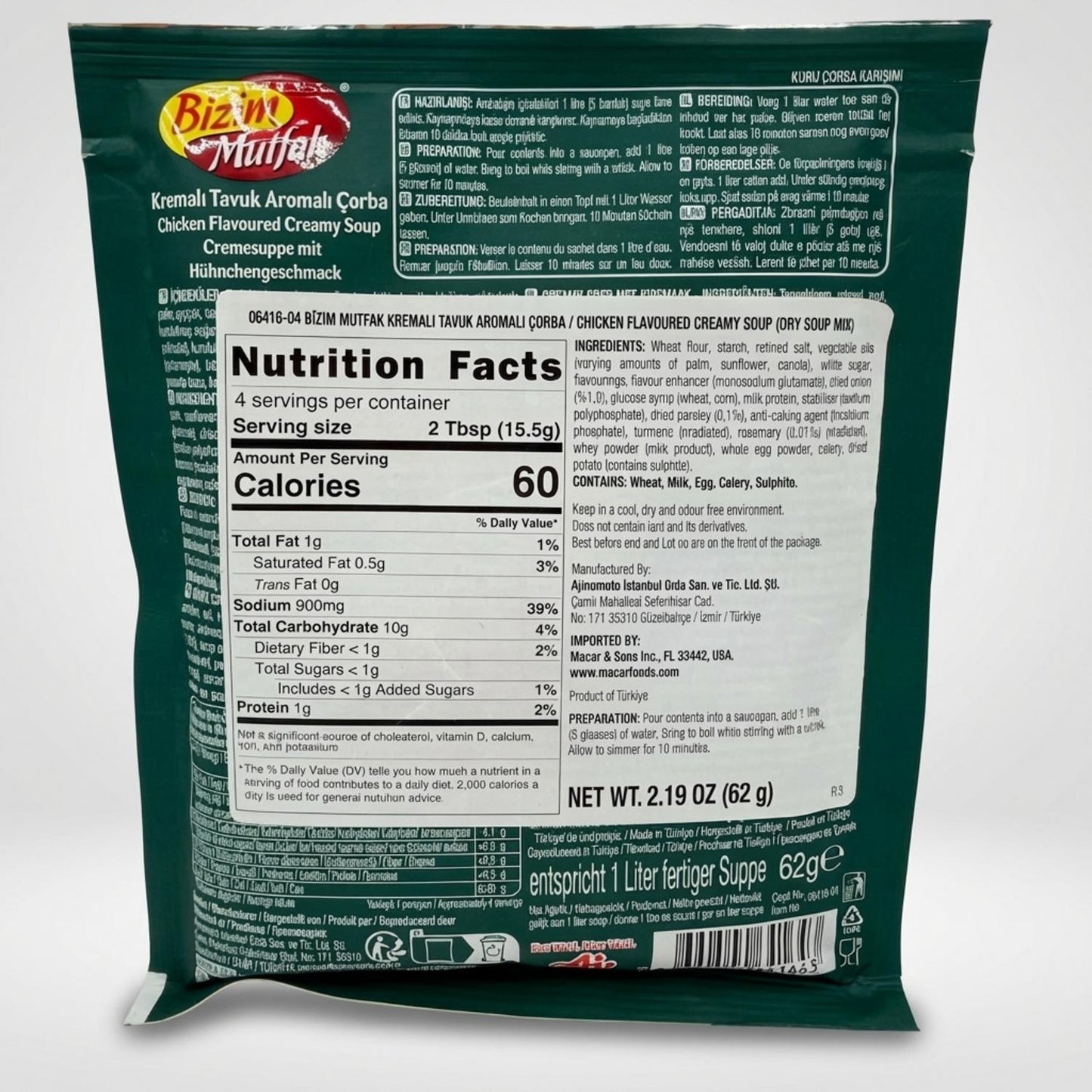 Kremalı Tavuk Aromalı Çorba (50g)
