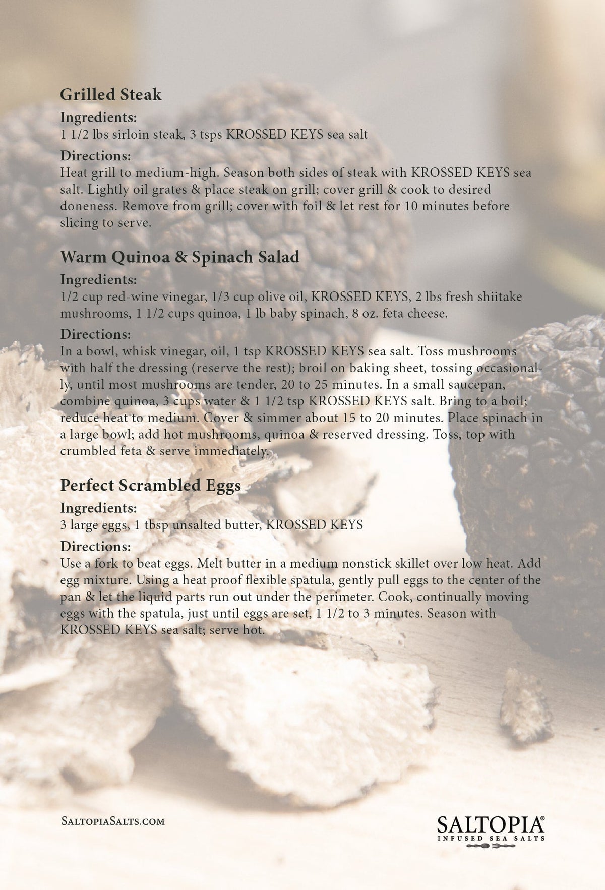 Truffle Salt, Black Italian Truffles: KROSSED KEYS
