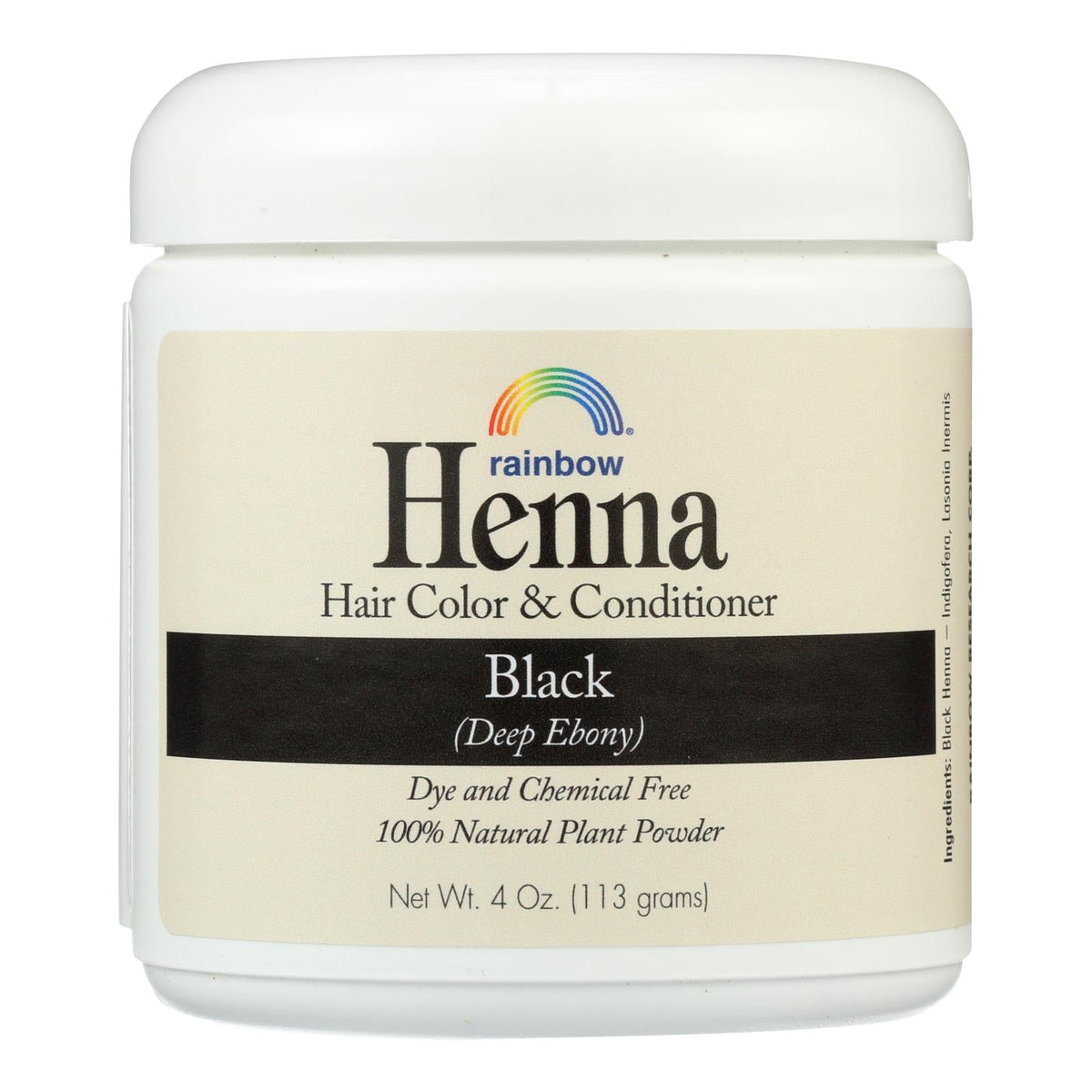 Rainbow Henna Hair Dye & Conditioner Persian Black - 4 Oz